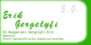 erik gergelyfi business card